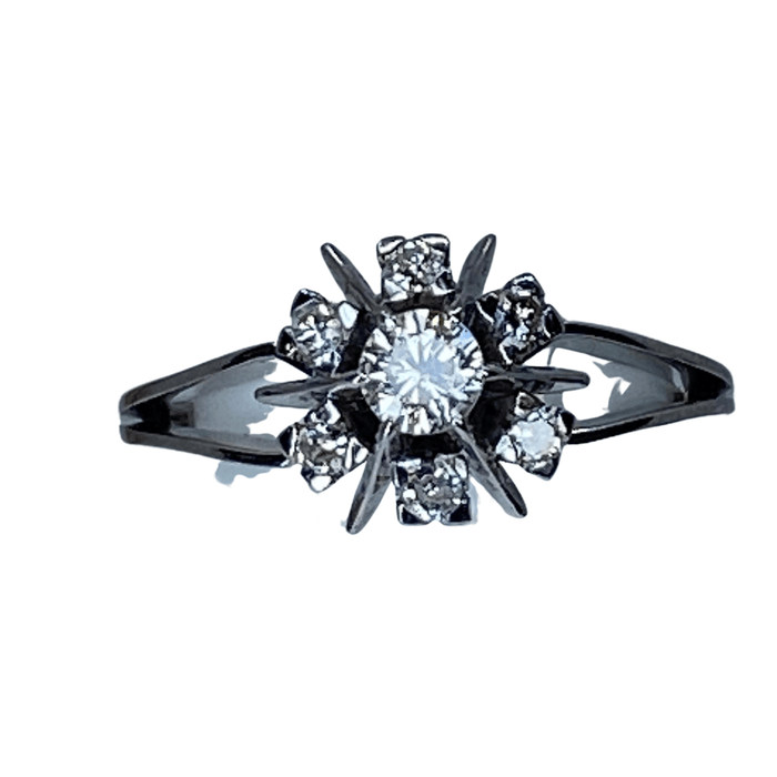 Bague Bague Margueritte en Or blanc & Diamants 58 Facettes