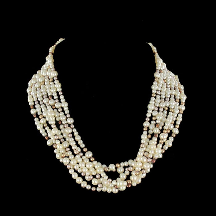 Collier Collier en perles fermoir broche diamants 58 Facettes 05-092-6829928