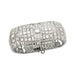 Bracelet Manchette Art Déco en platine et diamants. 58 Facettes 30206