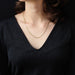 Navy mesh gold chain necklace 58 Facettes 21-237