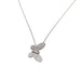 Pendant Butterfly pendant in white gold, diamonds, cable chain. 58 Facettes 30316