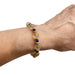 Bracelet Bracelet boules cristal de roche, lapis lazuli, intercalaires or jaune. 58 Facettes 30350