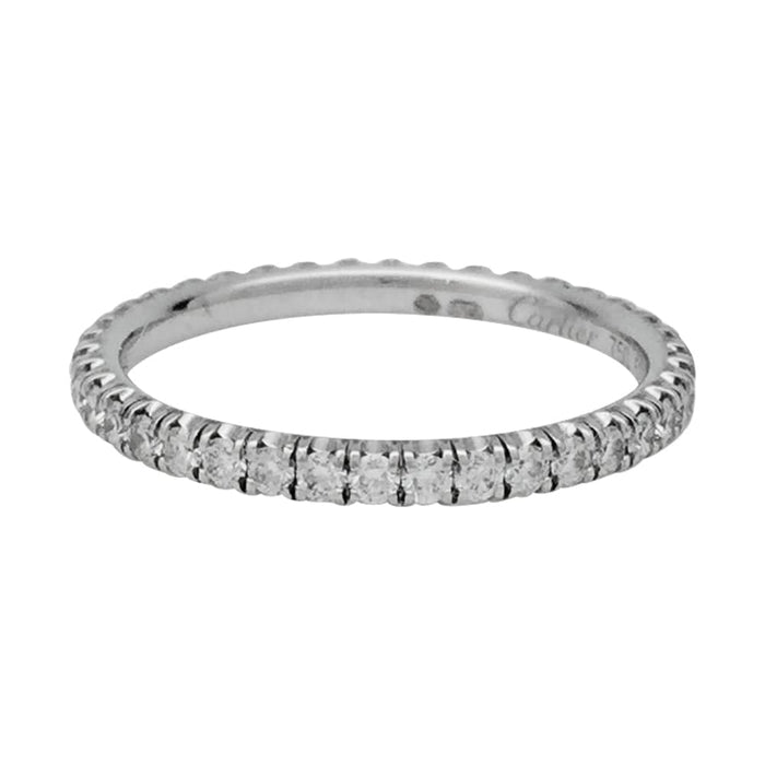 Bague 54 Alliance Cartier "Etincelle" en or blanc, diamants. 58 Facettes 29875