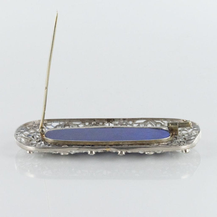 Broche Broche ancienne diamants et lapis lazuli 58 Facettes 18-267