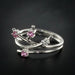 Ring 54 White gold pink sapphire diamond ring 58 Facettes 18-093D-54