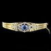 Bracelet Gold bangle, sapphire and diamond motif 58 Facettes G34-8203435