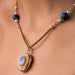 Necklace Old necklace and its lapis lazuli medallion and fine pearls 58 Facettes 20-154