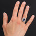 Ring 55 Sapphire diamond pompadour ring 58 Facettes AG9HN-55