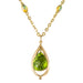 Pendant Peridot pendant and its chain set with opals 58 Facettes 18-379