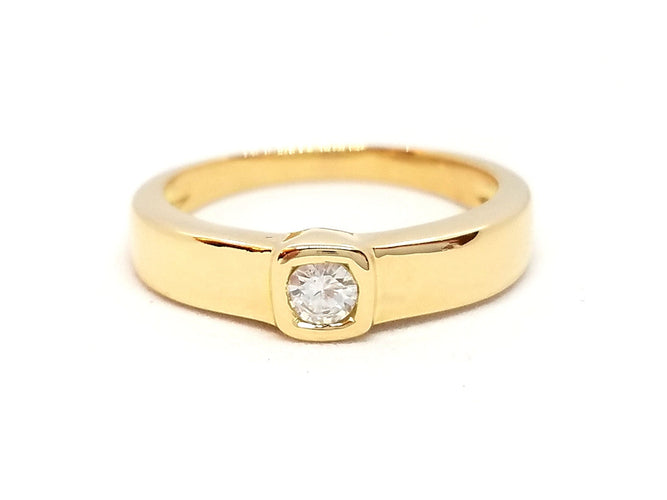 Bague 51 Bague Solitaire Or jaune Diamant 58 Facettes 06615CD