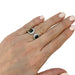 Ring 52 Cartier Collection C ring in white gold, diamonds and black enamel. 58 Facettes 30036