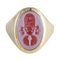 Bague 56 Bague Chevalière Cornaline gravée 58 Facettes 432.2