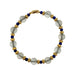 Bracelet Rock crystal ball bracelet, lapis lazuli, yellow gold spacers. 58 Facettes 30350