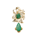 Brooch Floral brooch Emeralds Diamonds 58 Facettes