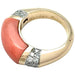Ring 51 Cartier ring in yellow gold and platinum, coral, diamonds. 58 Facettes 30637