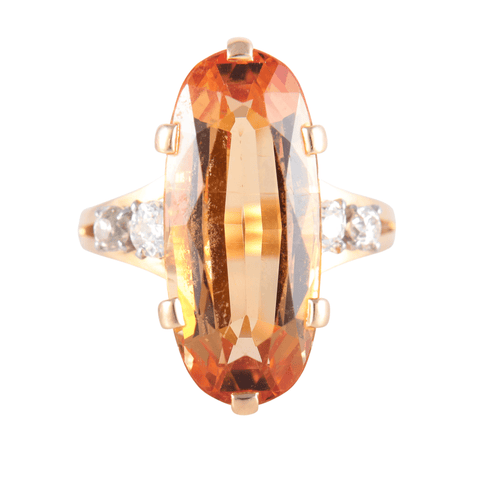 Bague Bague Citrine Diamants 58 Facettes 220381