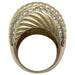 Ring 56 Important dome ring in yellow gold, diamonds. 58 Facettes 27665