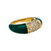 Ring 47 Van Cleef & Arpels ring, “Philippine” model, yellow gold, brilliants and green agate. 58 Facettes 30226