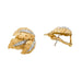 Earrings Foliage earrings in 2 golds and diamonds. 58 Facettes 29740