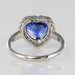 Ring 50 Tanzanite Heart and Diamond Ring 58 Facettes 12-063-5220536-52