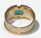Ring Yellow gold bangle ring, tourmaline and baguette diamonds 58 Facettes 0