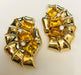 Brooch Pair of clip brooches in yellow gold, citrine and diamonds 58 Facettes