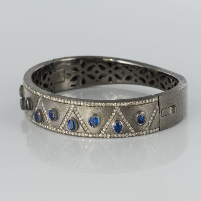 Bracelet Bracelet argent diamants et cyanites 58 Facettes 18-329