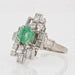 Ring 56 Vintage Emerald Diamond Ring 58 Facettes 21-271-56