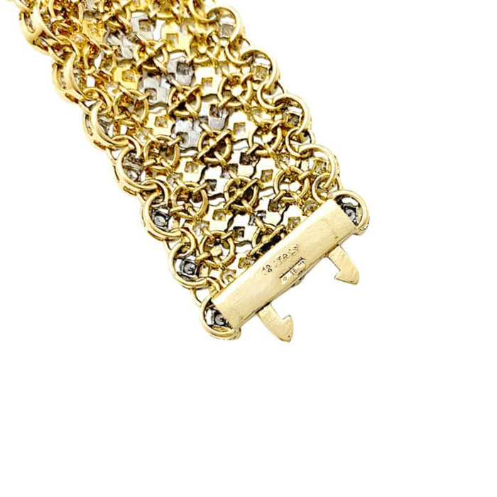 Bracelet Bracelet Buccellati, deux ors et diamants. 58 Facettes 30479