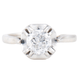Solitaire Ring Platinum Diamond Ring 58 Facettes