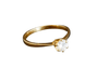 Ring 54 Solitaire diamond, yellow gold 58 Facettes