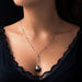 Tahitian pearl and diamond pearl necklace 58 Facettes 20-166