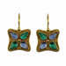 Boucles d'oreilles Boucles d'oreilles Vermeil Cristaux verts et bleus 58 Facettes GO008