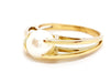 Ring 54 Yellow Gold Ring Pearl 58 Facettes 00317CN