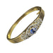 Bracelet Gold bangle, sapphire and diamond motif 58 Facettes G34-8203435