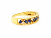 Bague 55 Bague Demie alliance Or jaune Saphir 58 Facettes 749301CN