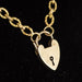 Old chiseled chain necklace and its heart-shaped padlock 58 Facettes CVCO3