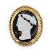 Antique cameo brooch on two-layer agate mounted as a brooch 58 Facettes 21-337