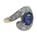 Ring 52 Tourbillon ring in yellow and white gold, sapphire and diamonds. 58 Facettes 28146