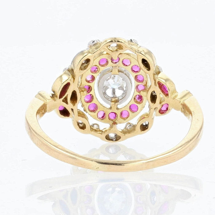 Bague 52 Bague ancienne diamants rubis 58 Facettes 20-106-50