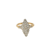 Ring Marquise Ring in Yellow Gold and Diamonds 58 Facettes 25924