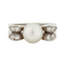 Bague 52 Bague Or blanc Platine Diamants Perle 58 Facettes REF 10202/12