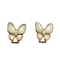 Boucles d'oreilles Boucles d'oreilles papillon Nacre Diamants 58 Facettes