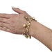Bracelet Charm bracelet in yellow gold, enamel and sapphire. 58 Facettes 30179