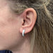 Boucles d'oreilles Boucles d'oreilles créoles en or blanc, diamants. 58 Facettes 30105