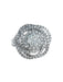 Bague 53.5 Bague Fleur Diamants Or blanc 58 Facettes 6868A