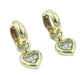 Boucles d'oreilles CHOPARD. Créoles Happy Diamonds or jaune et diamants 58 Facettes