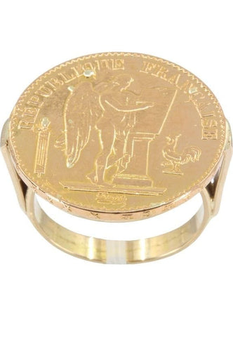 Bague BAGUE PIÈCE 20 FRANCS GÉNIE 58 Facettes 038891