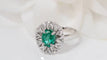 Bague 55 Bague émeraude ovale et diamants 58 Facettes 4937