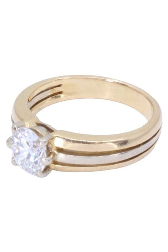 Bague 53 Solitaire diamant 1 carat 58 Facettes 080701